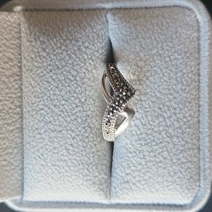 Sterling silver double V ring